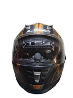 LS2 MATT BLK ORG HELMET