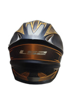 LS2 MATT BLK ORG HELMET
