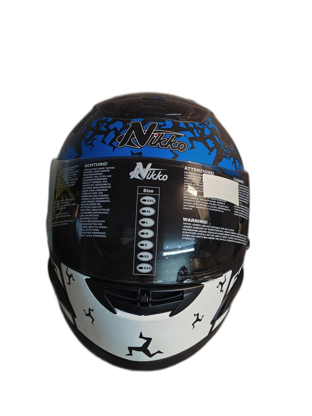 THH BLACK BLUE XTREME GID HELMET