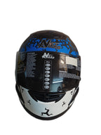 THH BLACK BLUE XTREME GID HELMET