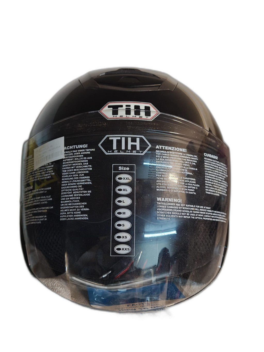 THH OPEN FACE BLACK PLAIN HELMET