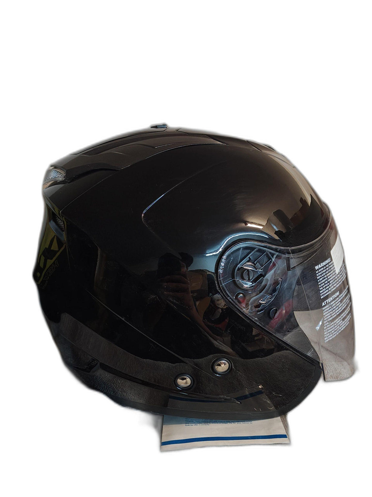 THH OPEN FACE BLACK PLAIN HELMET