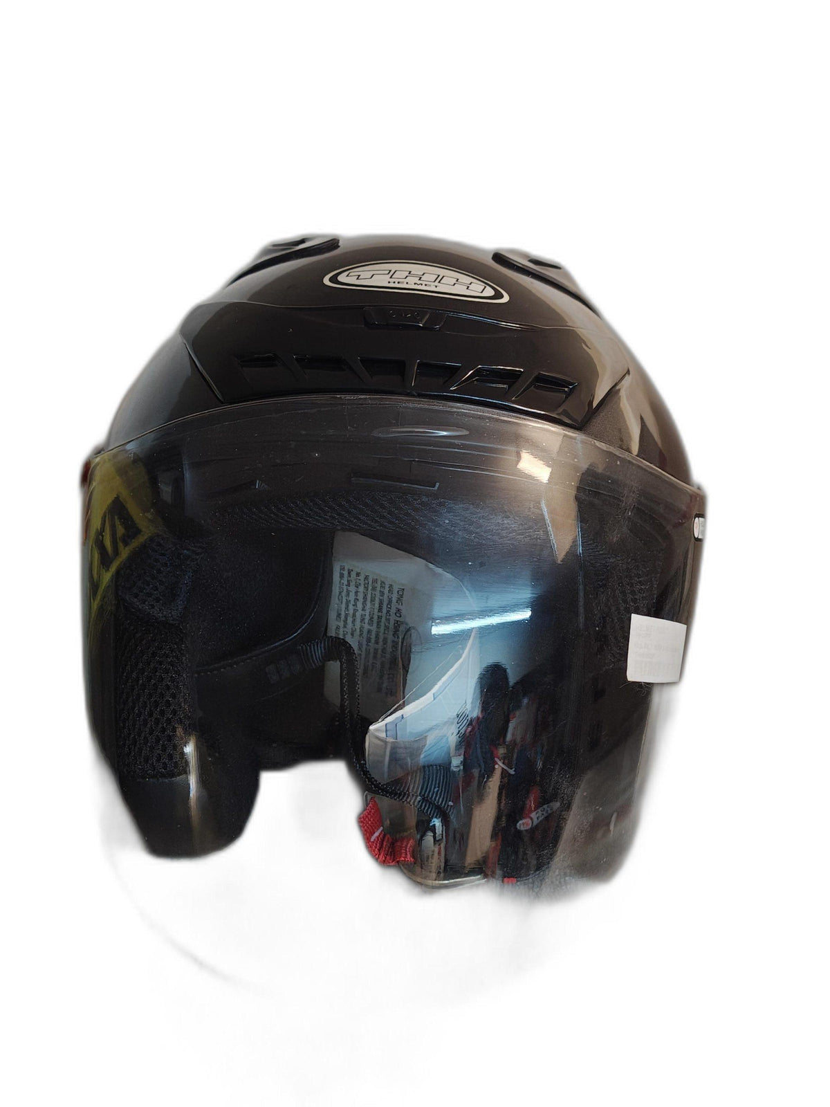 THH OPEN FACE BLACK  HELMET