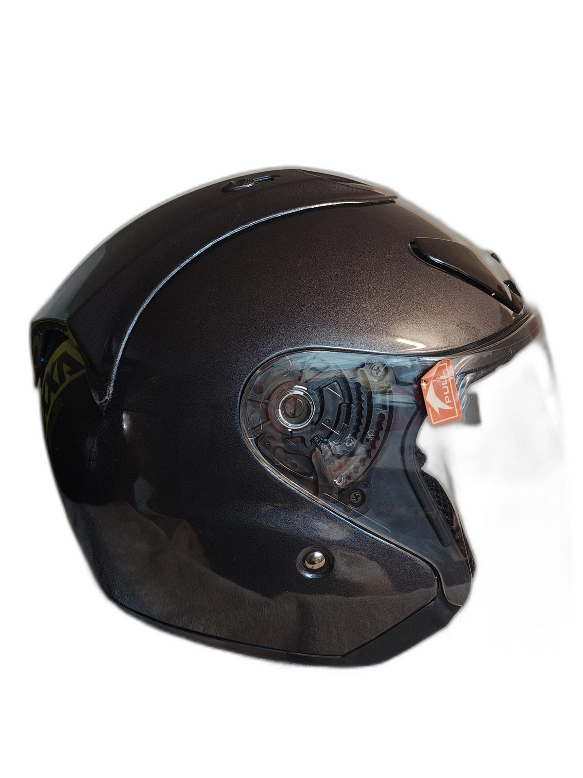 THH OPEN FACE BLACK  HELMET