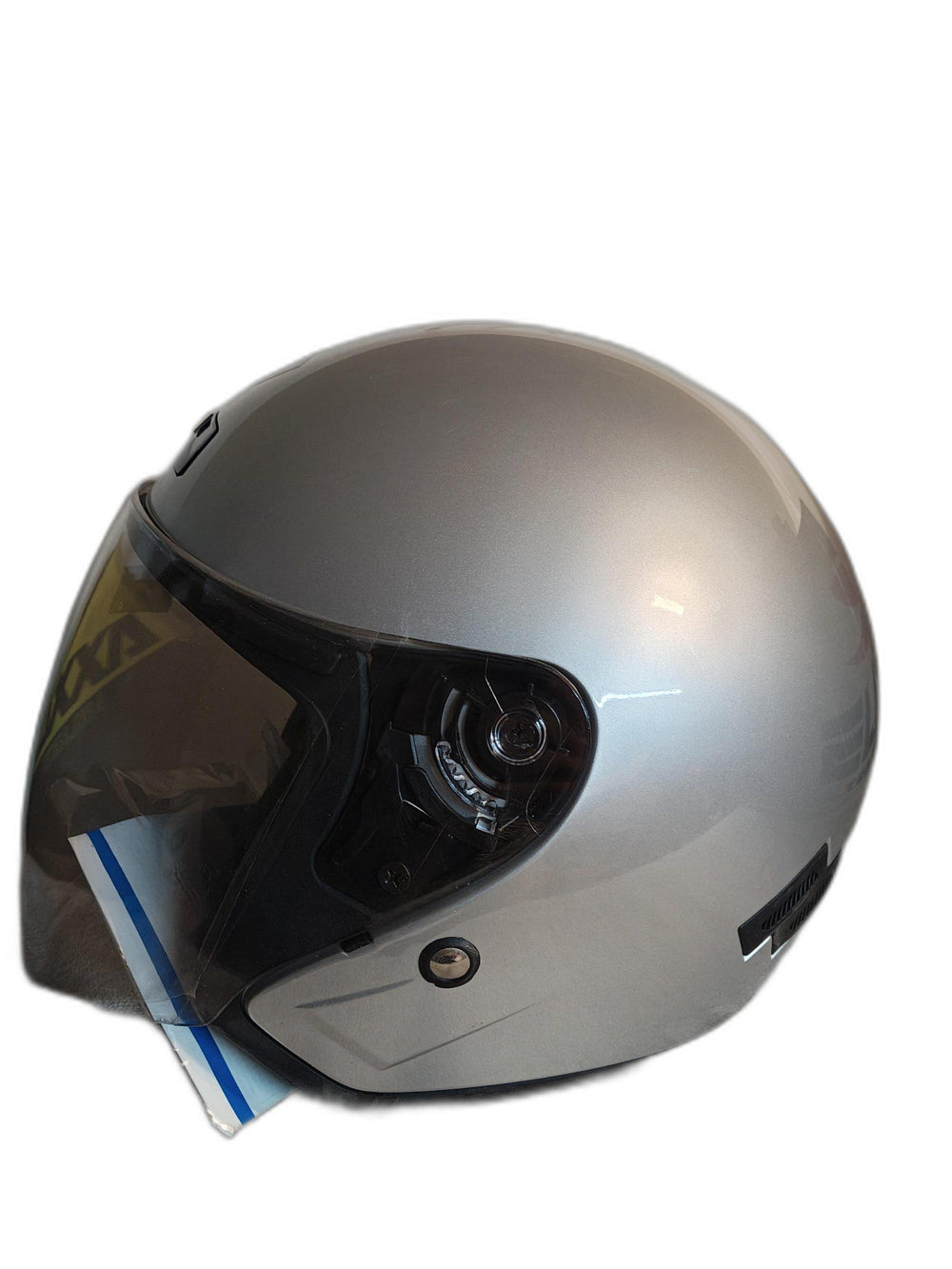 THH OPEN FACE SILVER PLAN HELMET