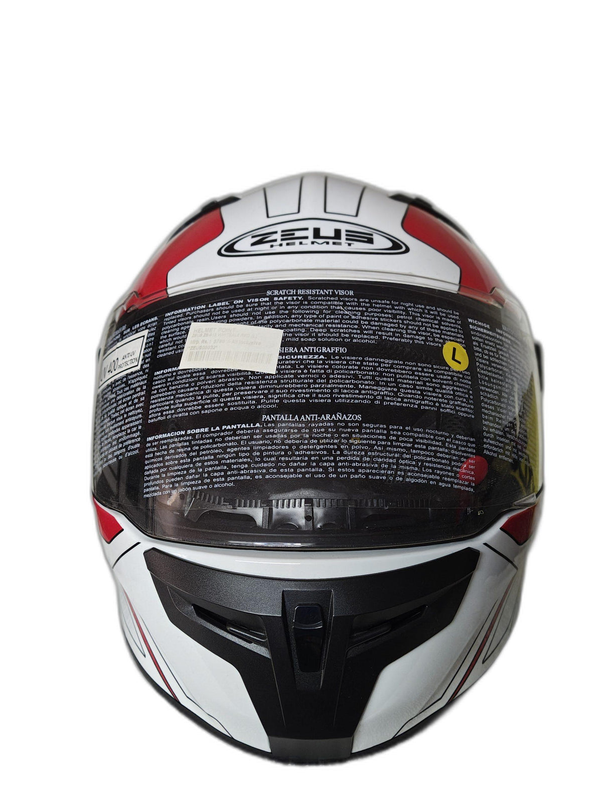 ZEUS RED WHITE HELMET