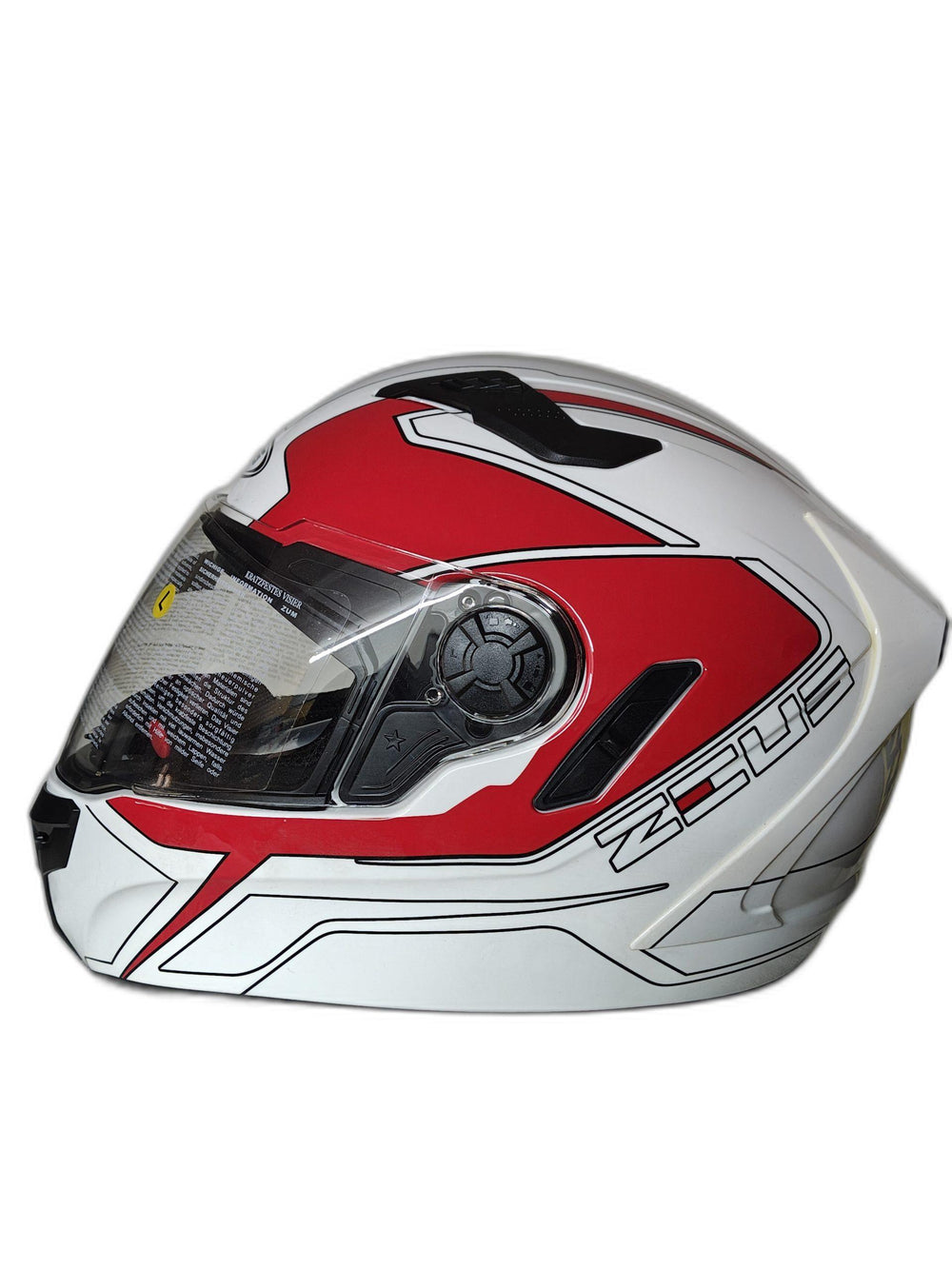 ZEUS RED WHITE HELMET