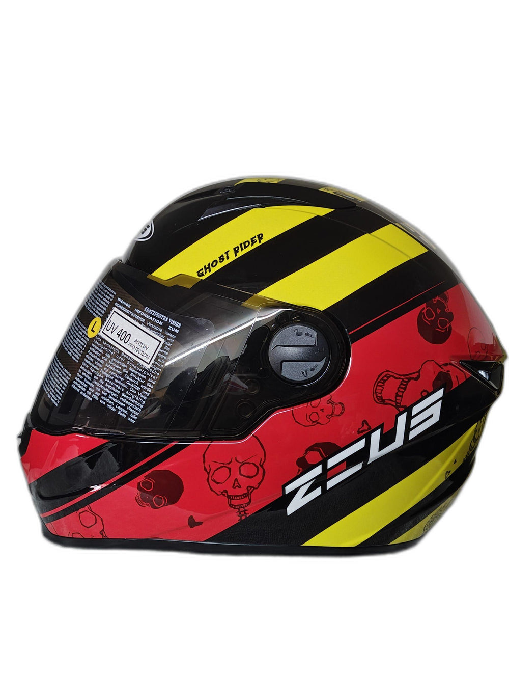 ZEUS YELLOW RED AND BLACK HELMET