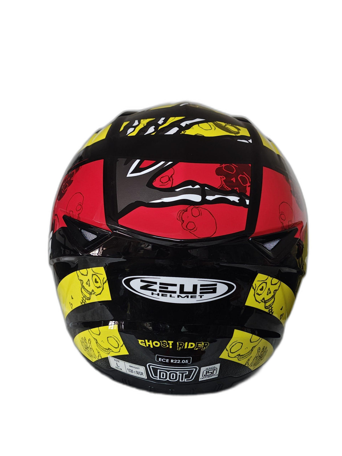 ZEUS YELLOW RED AND BLACK HELMET
