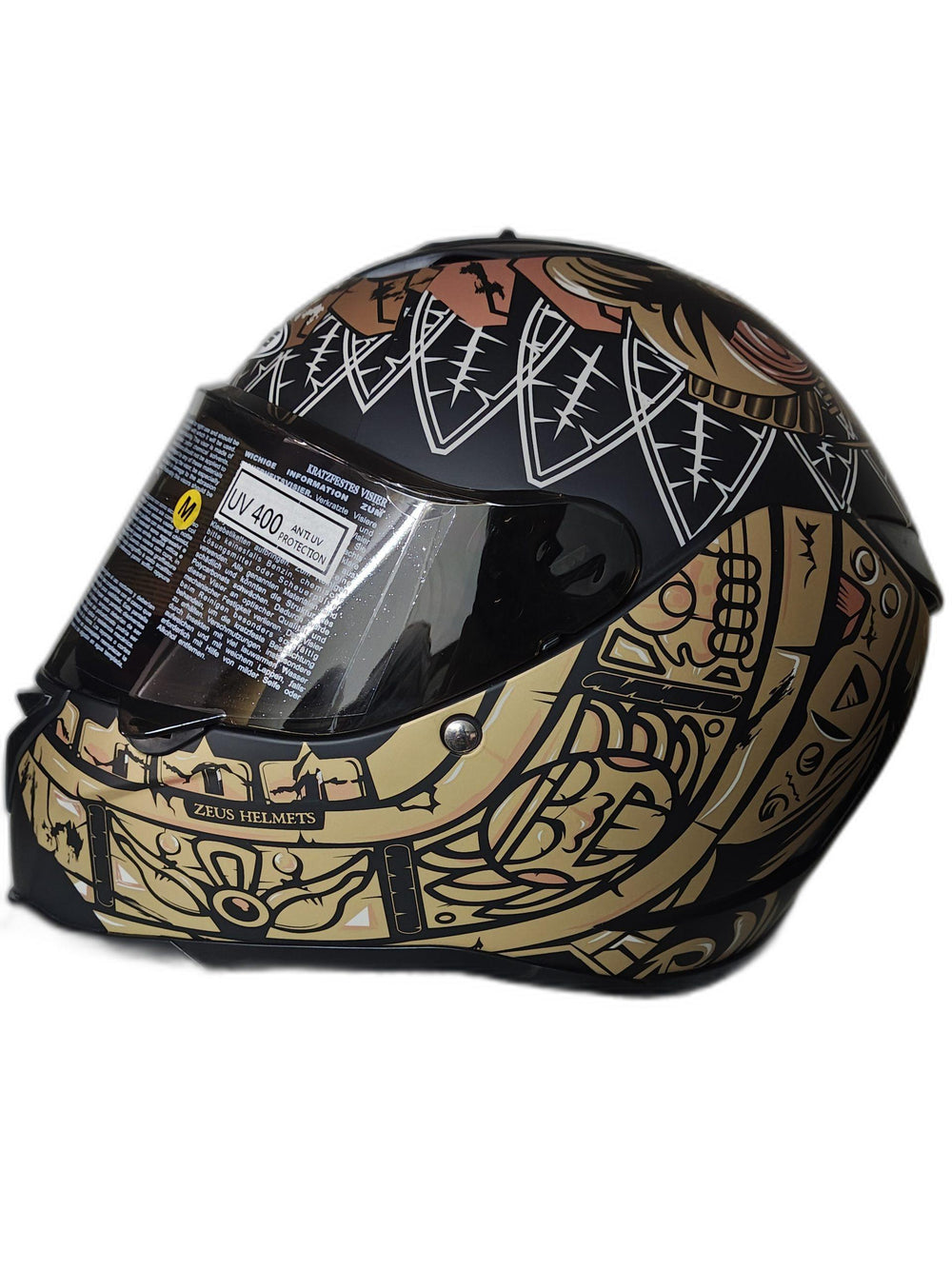 ZEUS BROWN BLACK HELMET