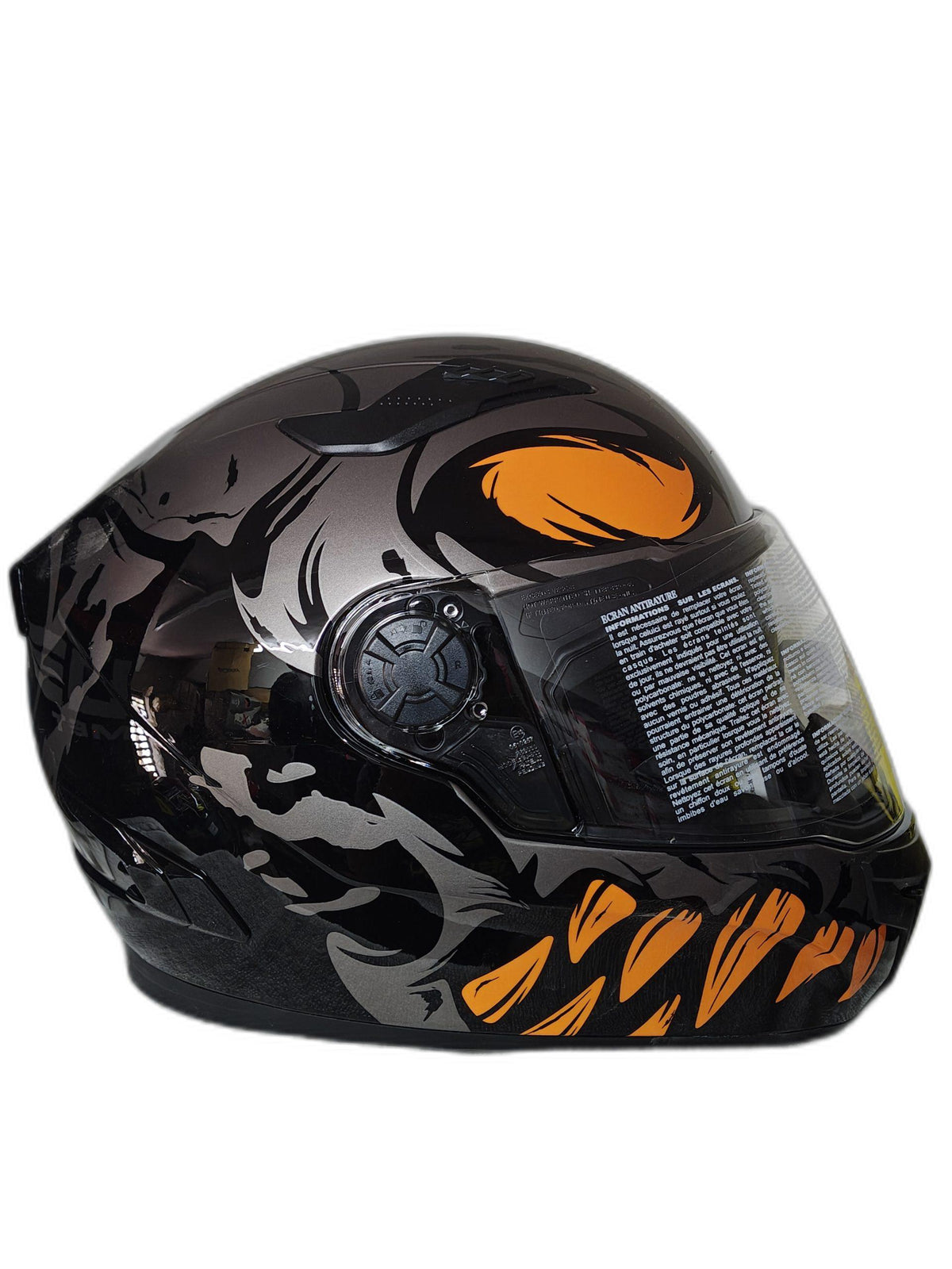 ZEUS BLACK-ORG HELMET