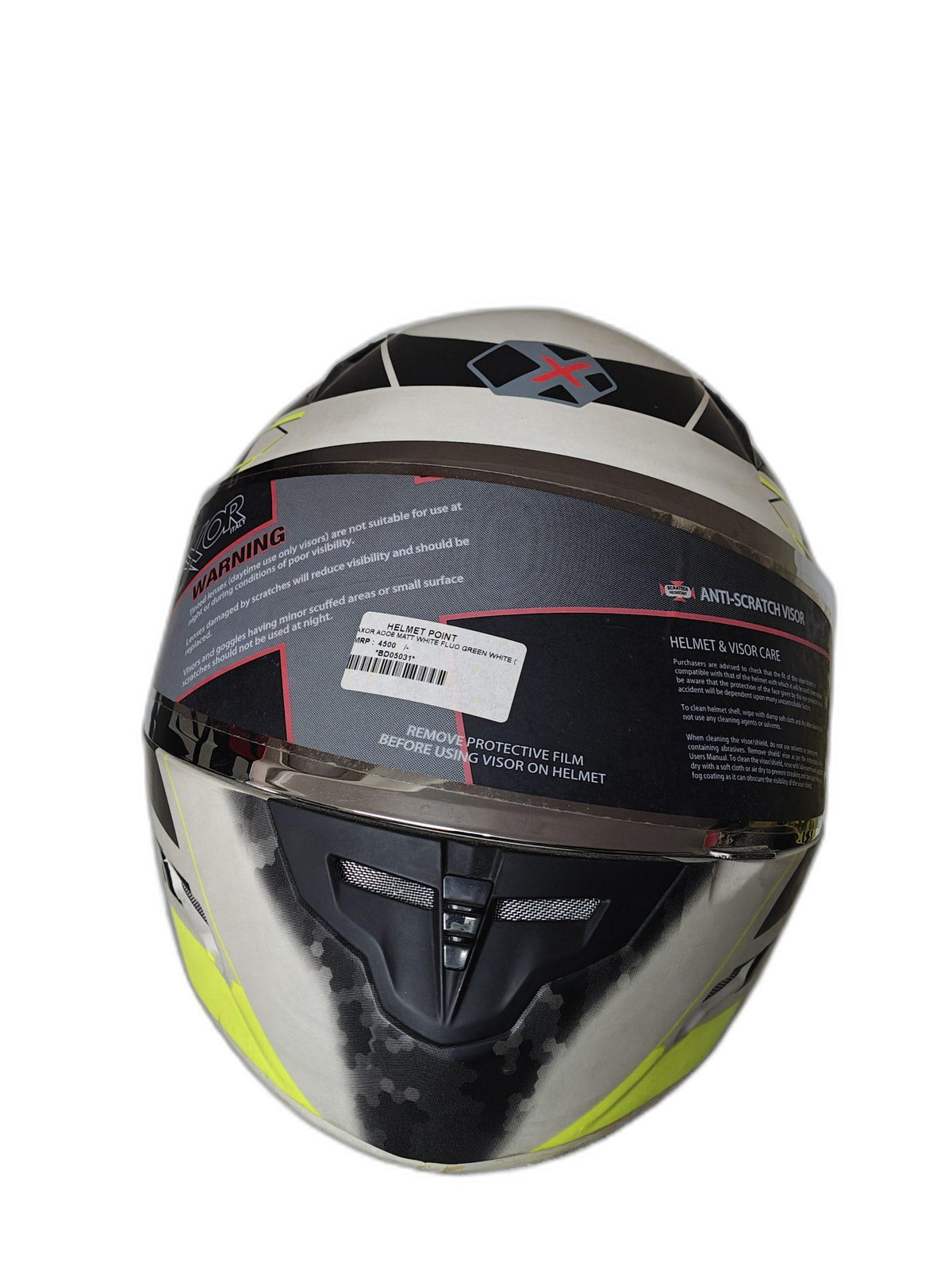 AXOR AOOB MATT WHITE FLUO GREEN WHITE HELMET