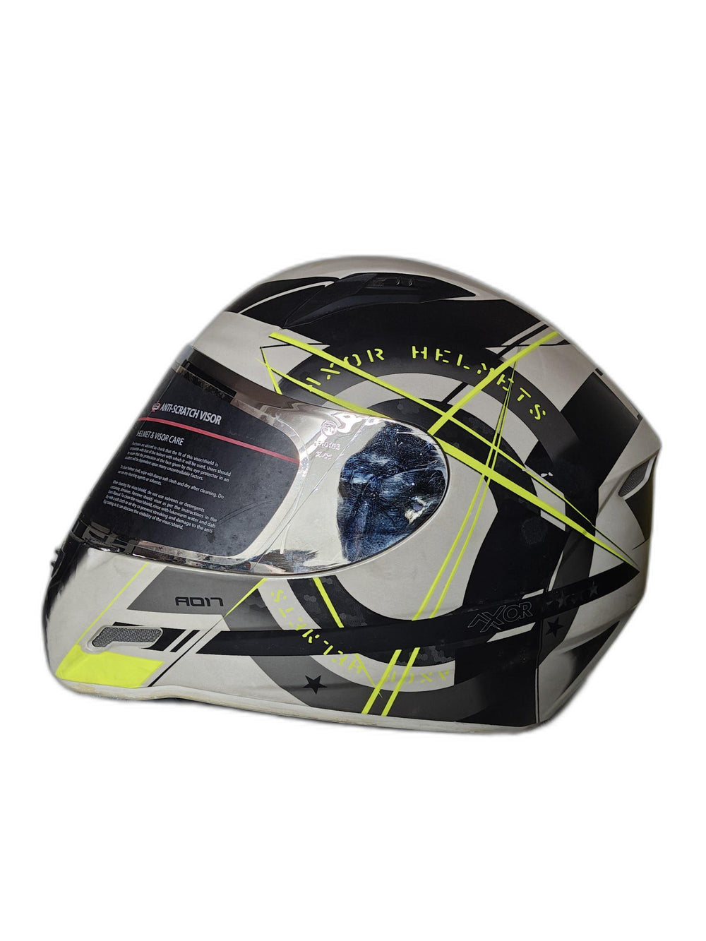 AXOR AOOB MATT WHITE FLUO GREEN WHITE HELMET
