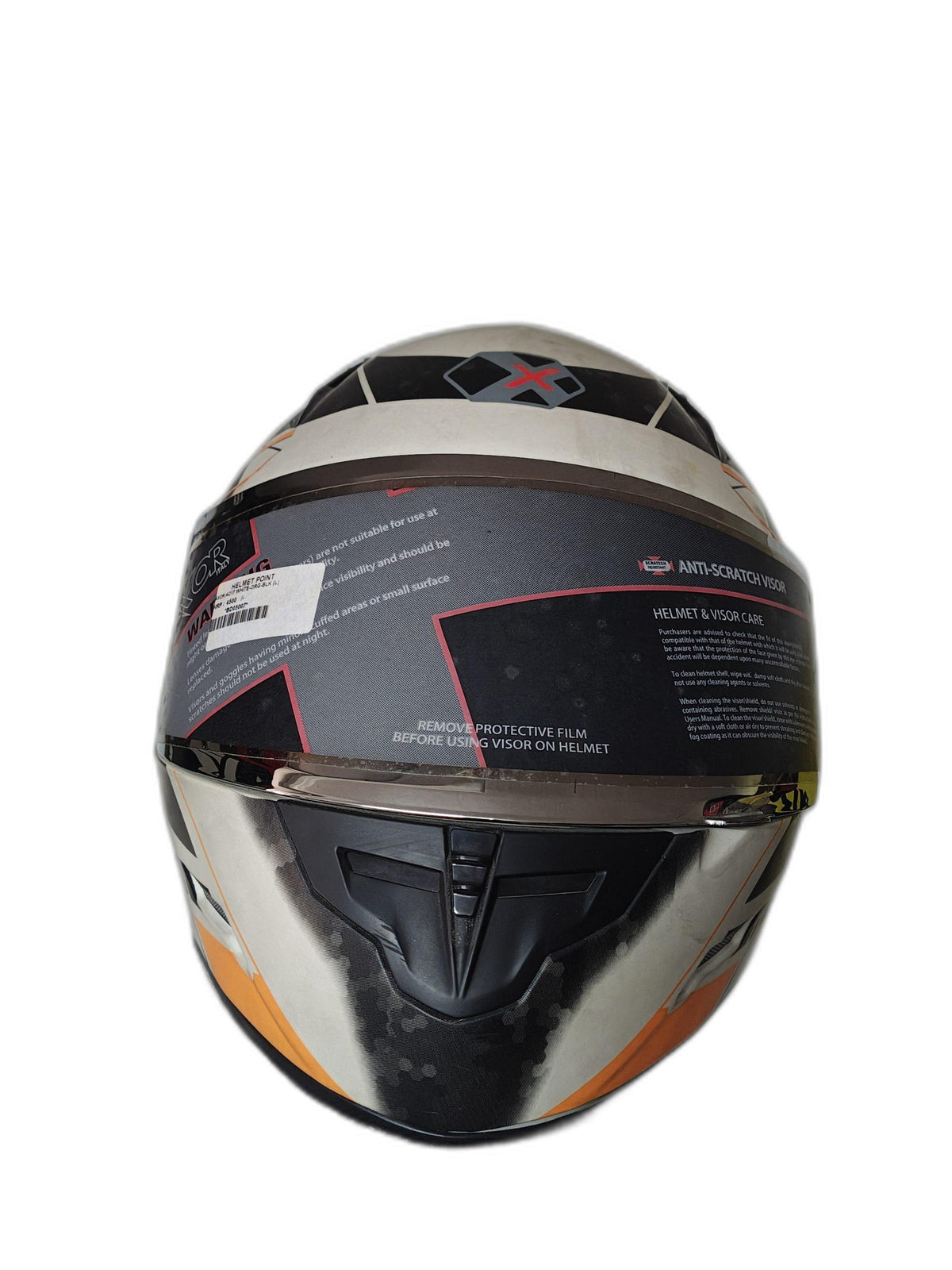 AXOR WHITE-ORANGE-BLACK HELMET