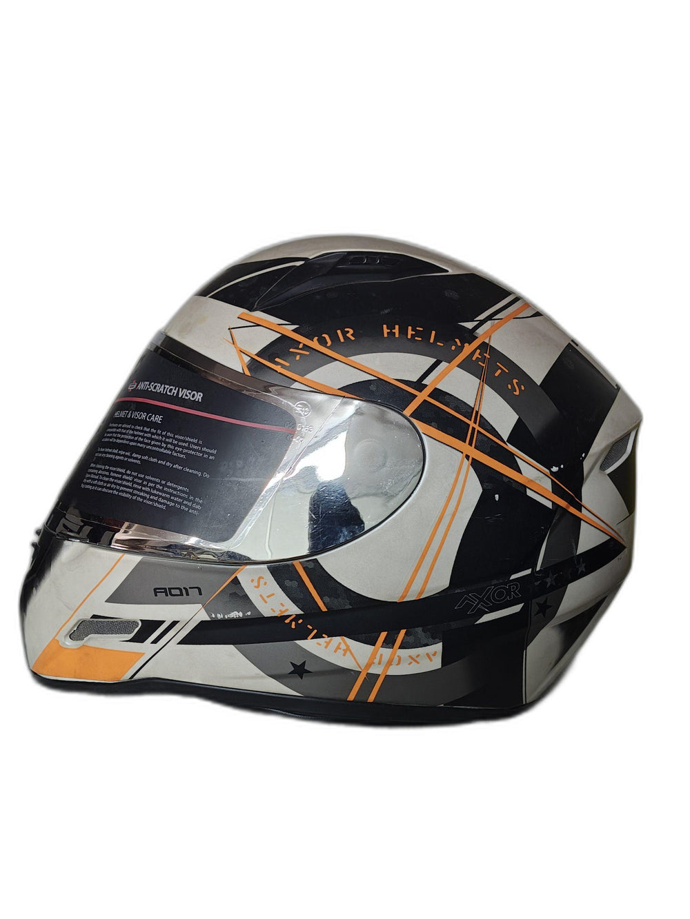 AXOR WHITE-ORANGE-BLACK HELMET
