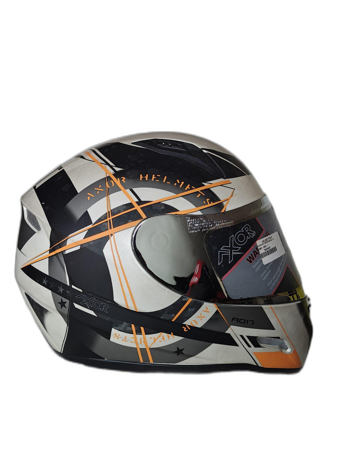 AXOR WHITE-ORANGE-BLACK HELMET