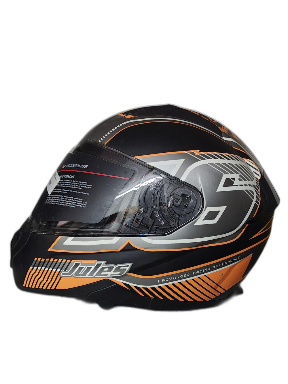 AXOR MATT-BLACK-ORG-WHITE HELMET