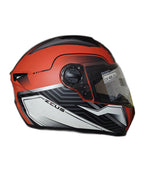 ZEUS MATT ORG-WHITE GREY HELMET