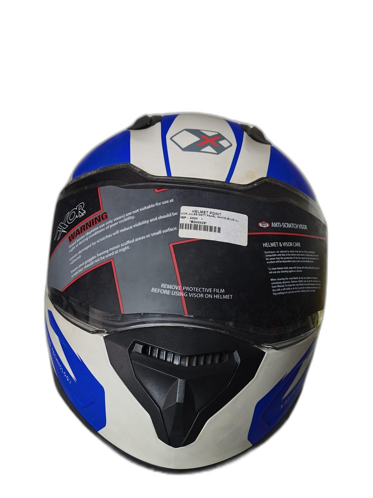 AXOR MATT PEARL WHITE-BLUE HELMET