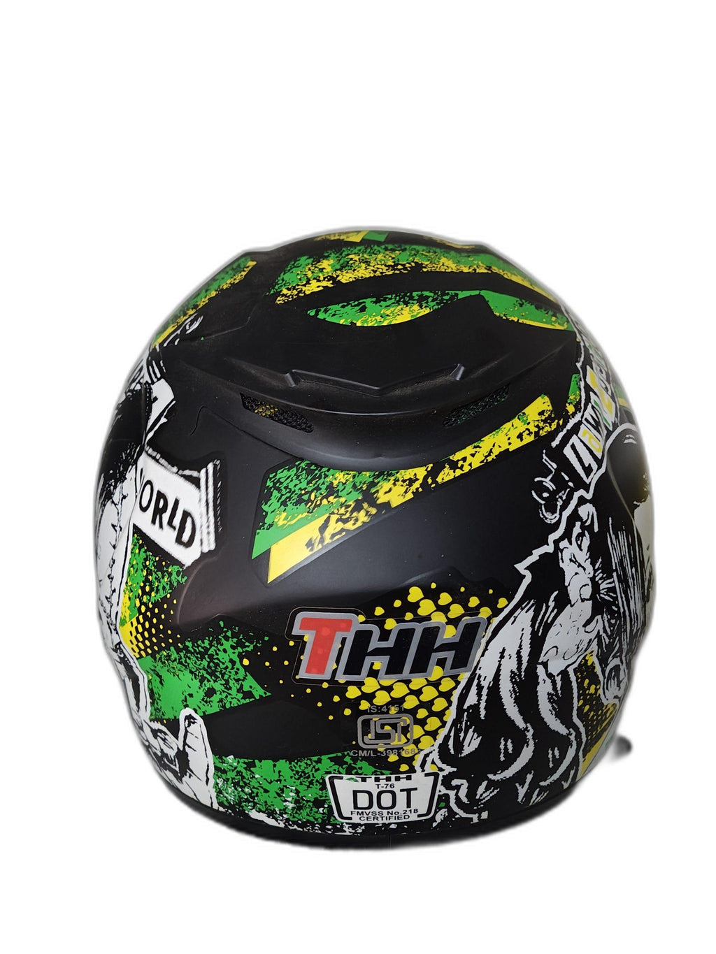 THH PISTOL MAT WHITE YELLOW GREEN HELMET
