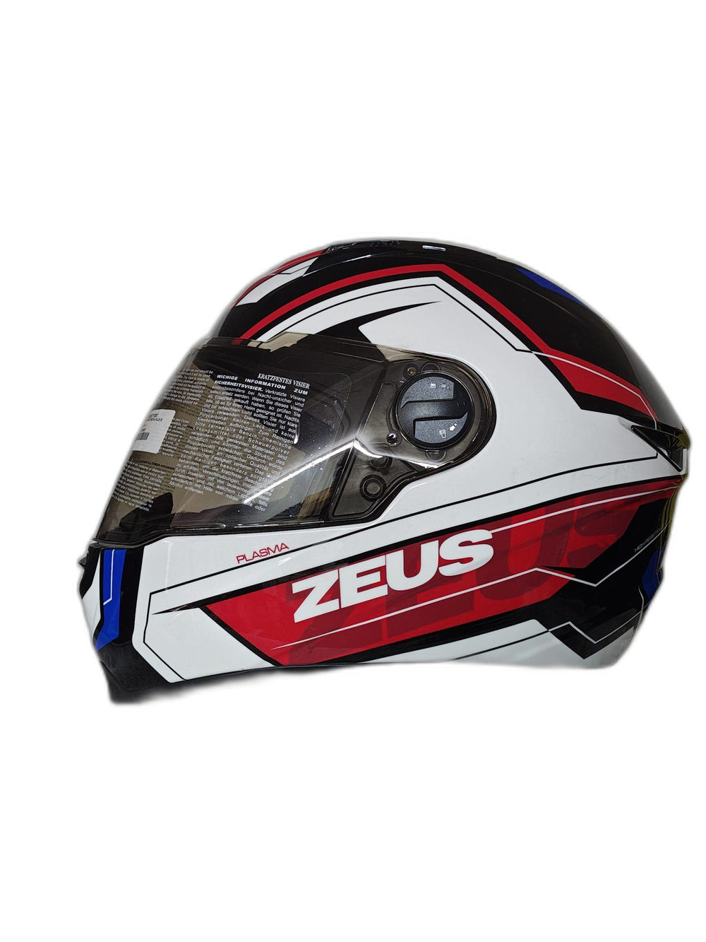ZEUS WHITE RED BLACK BLUE HELMET