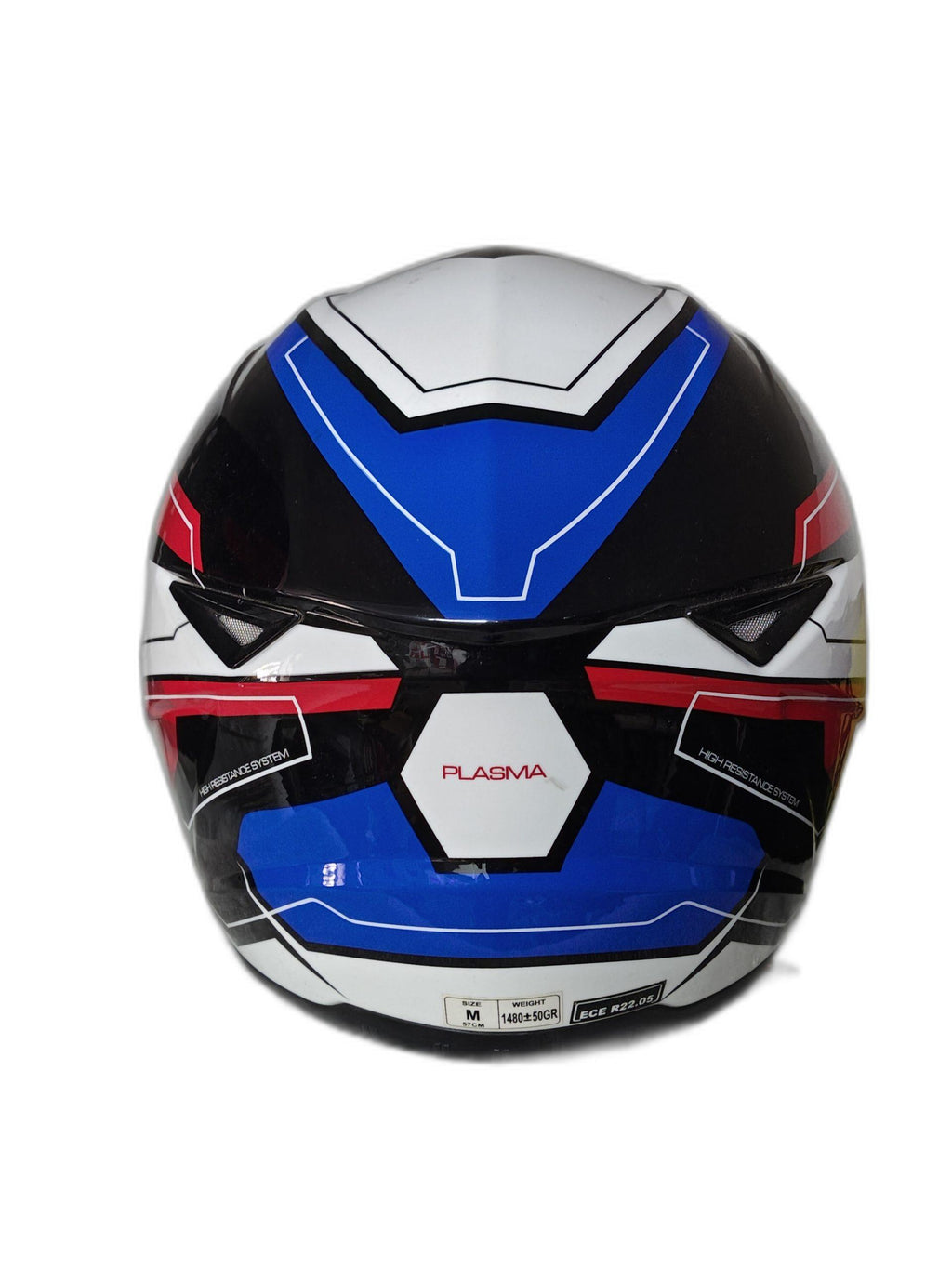 ZEUS WHITE RED BLACK BLUE HELMET