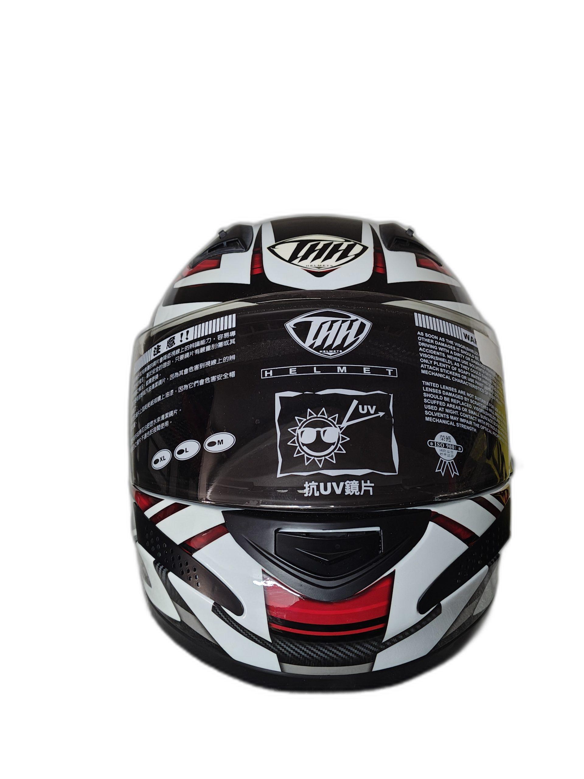 THH WHITE RED NUCLEAR HELMET