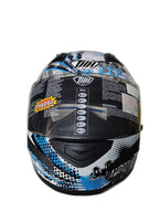 THH WHITE BLUE RIOT HELMET