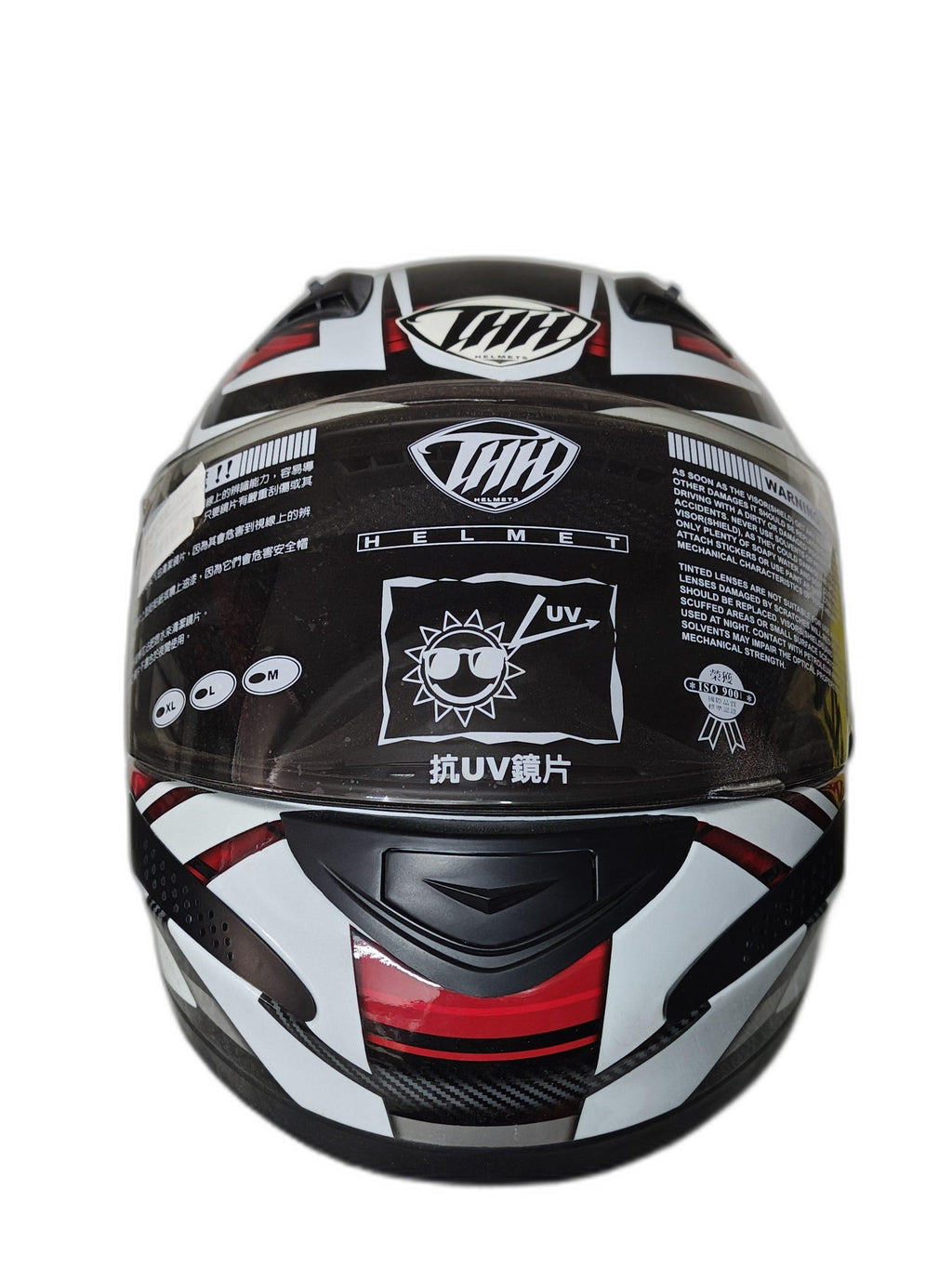 THH WHITE RED NUCLEAR HELMET