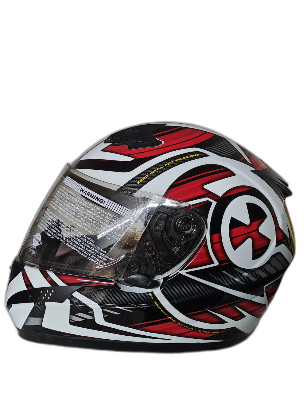 THH WHITE RED NUCLEAR HELMET