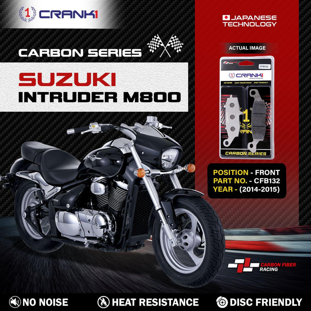 Carbon Brake Pads For Suzuki Intruder M800 (2014-2015) - Front - CFB132
