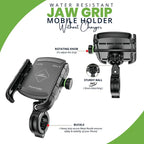 Jaw Grip Aluminium Mobile Holder without Charger - Silver