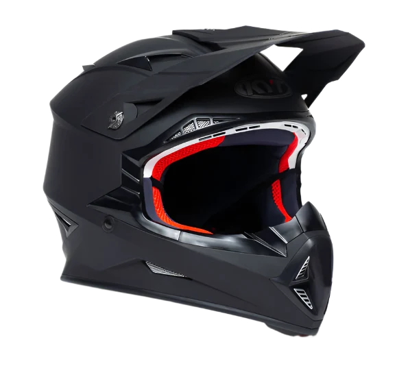 KYT MX Jumpshot Plain Gloss Black Helmet