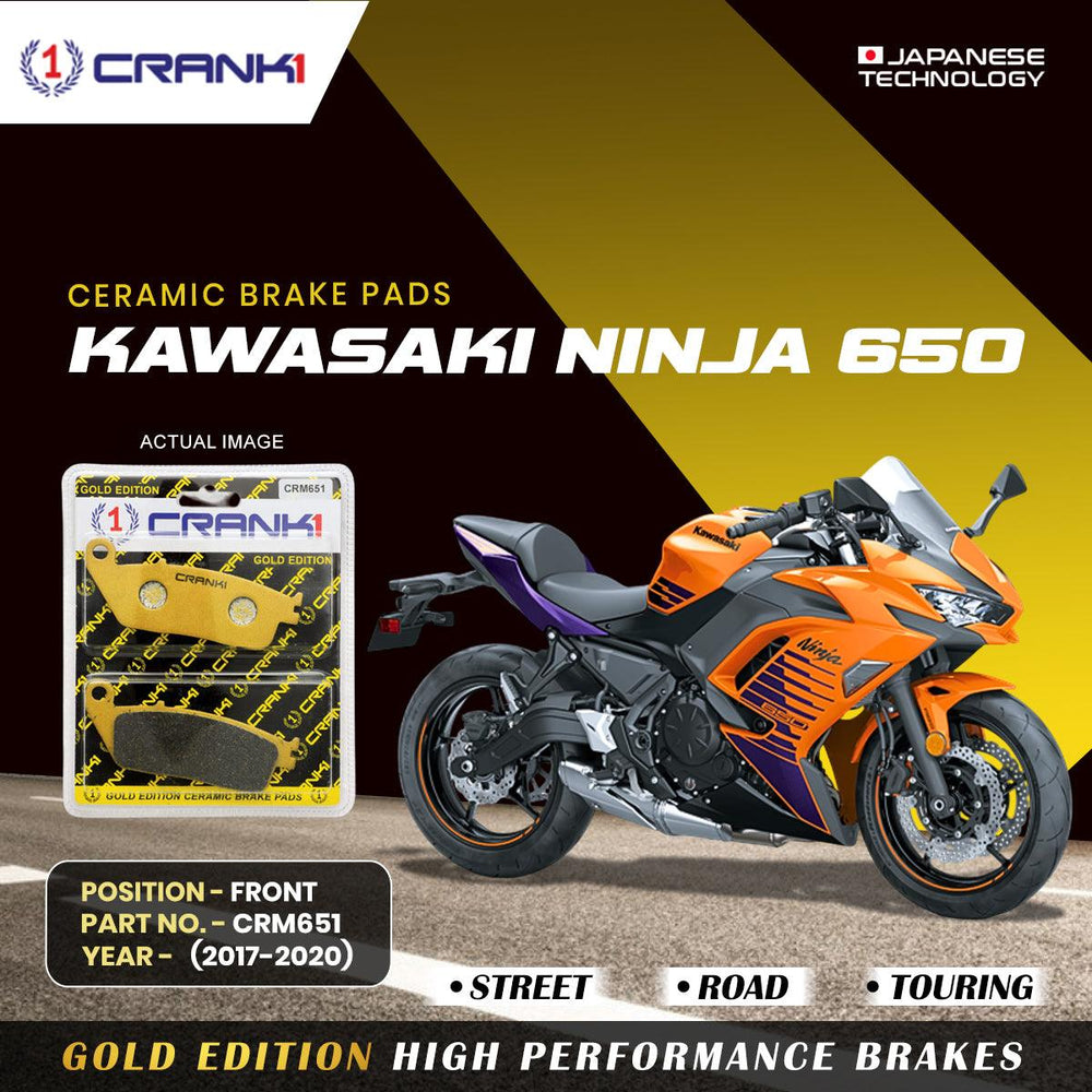 Ceramic Brake Pads For Kawasaki Ninja 650 (2017-2020) - Front - CRM651 - 2 Sets