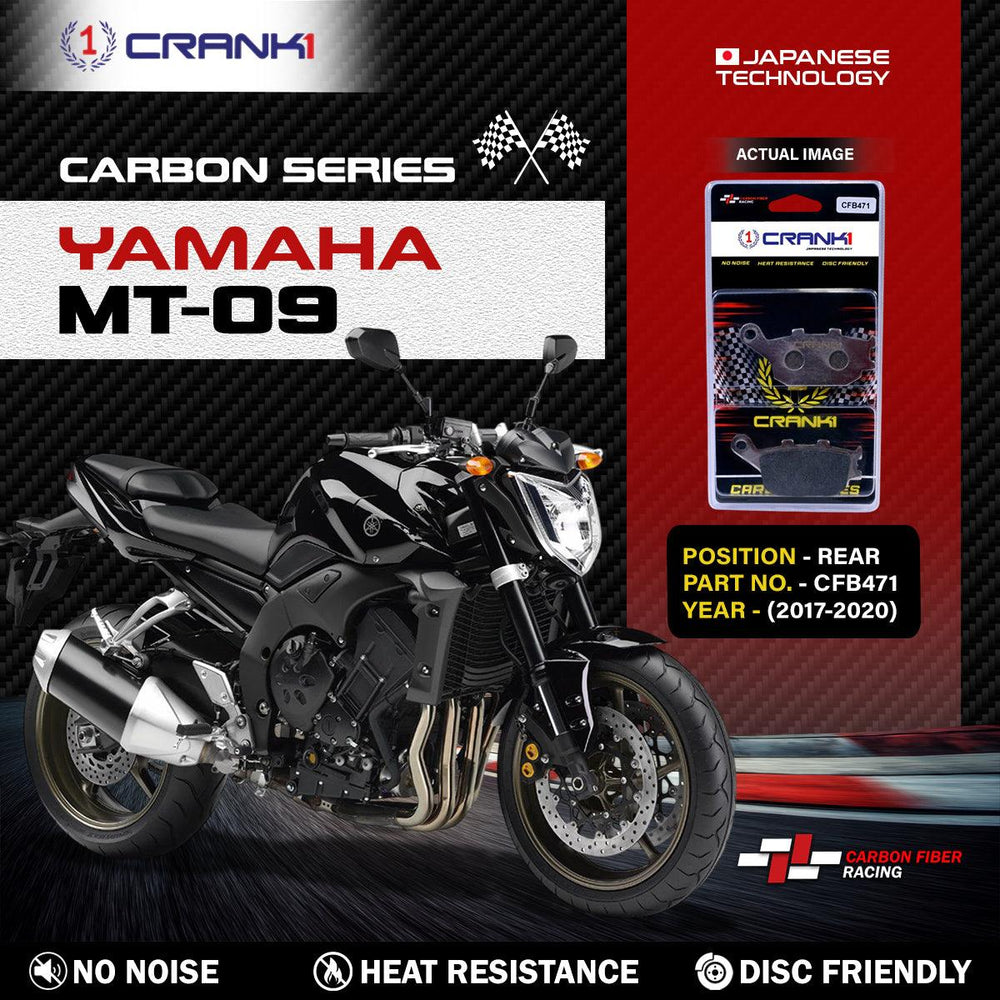 Carbon Brake Pads For Yamaha MT-09 (2017-2020) - Rear - CFB471