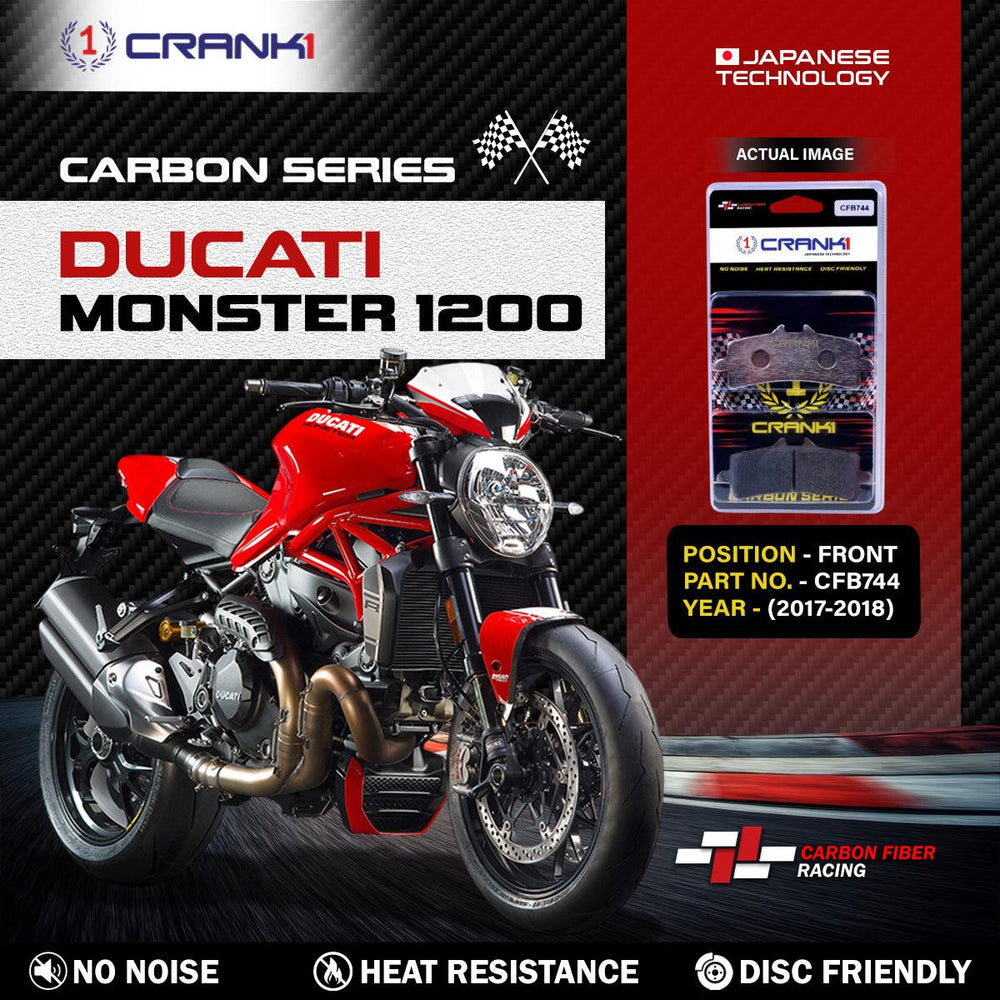 Carbon Brake Pads For Ducati Monster 1200 (2017-2018) - Front - CFB744 - 2 Sets