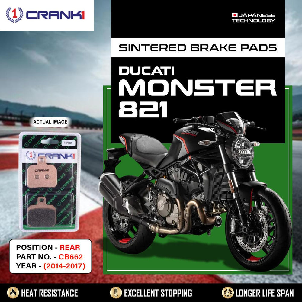 Sintered Brake Pads For Ducati Monster 821 (2014-2017) - Rear - CB662