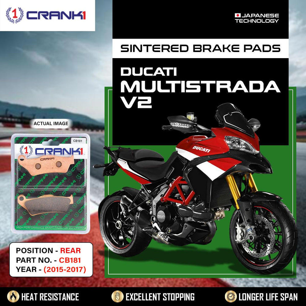Sintered Brake Pads For Ducati Multistrada 1200 (2015-2017) - Rear - CB181