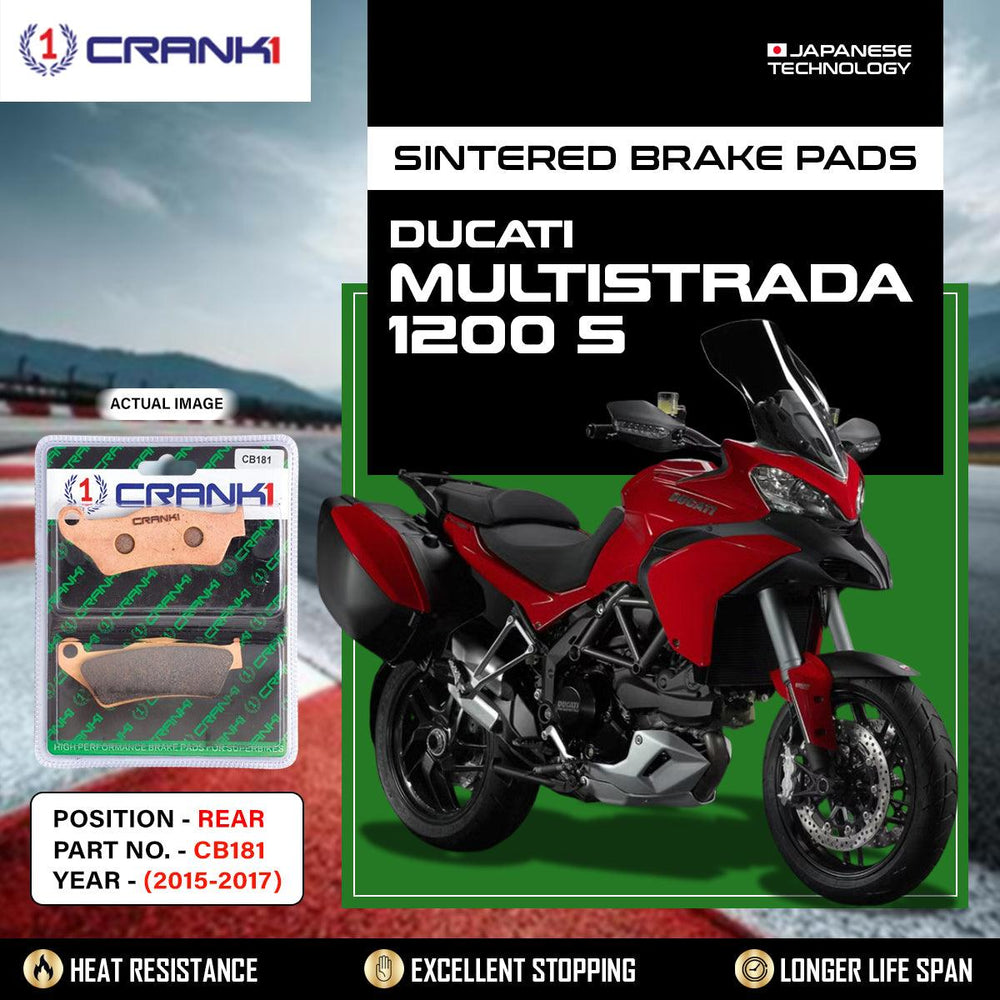 Sintered Brake Pads For Ducati Multistrada 1200S (2015-2017) - Rear - CB181