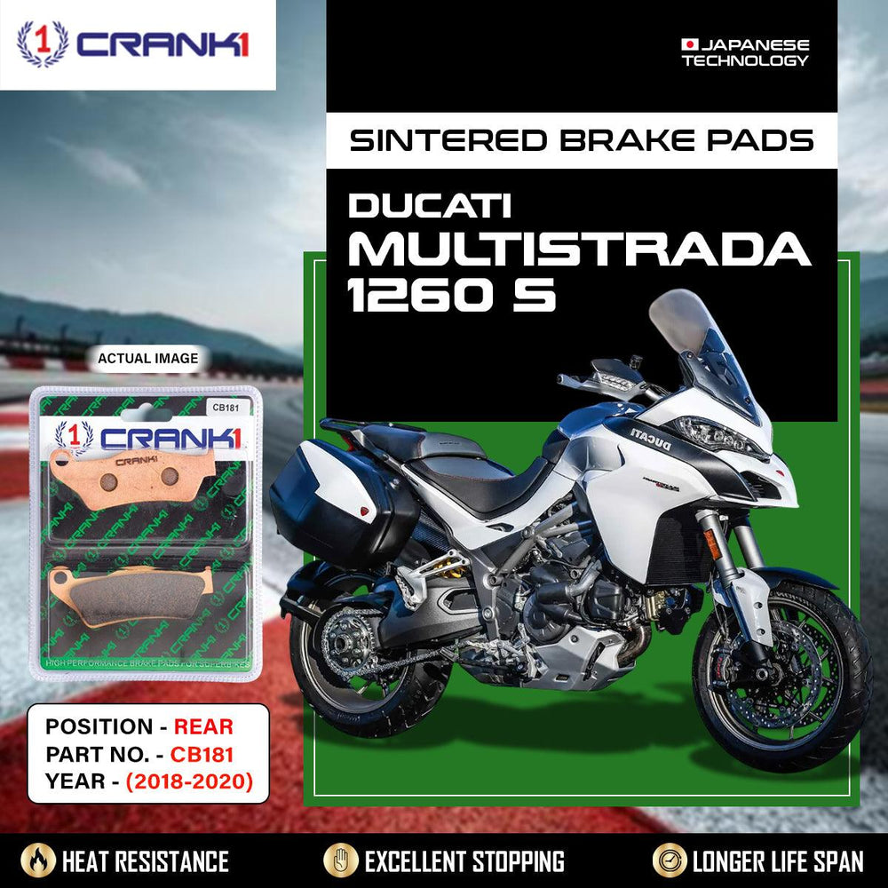 Sintered Brake Pads For Ducati Multistrada 1260 S (2018-2020) - Rear - CB181