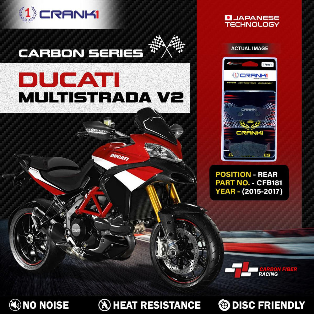 Carbon Brake Pads For Multistrada V2 (2015-2017) - Rear - CFB181