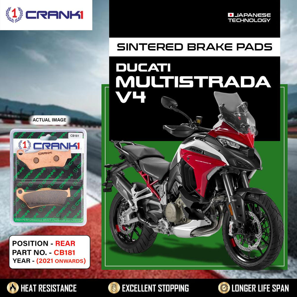 Sintered Brake Pads For Ducati Multistrada 1200 V4 (2021 Onwards) - Rear - CB181