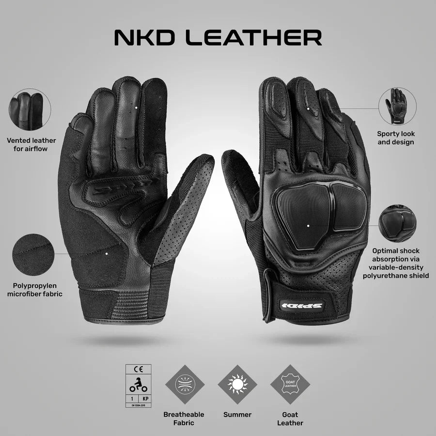 Spidi NKD Leather Gloves