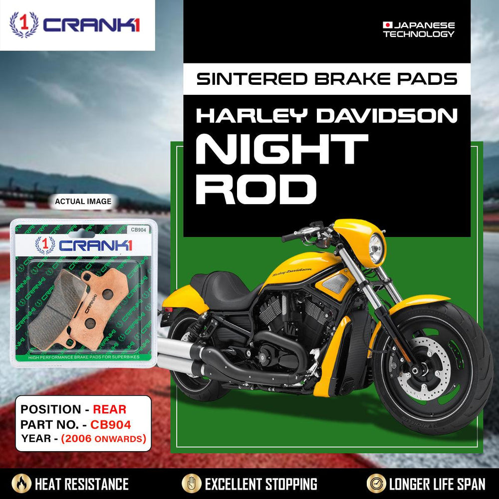 Sintered Brake Pads For Harley Davidson Night Rod (2006 Onwards) - Rear - CB904