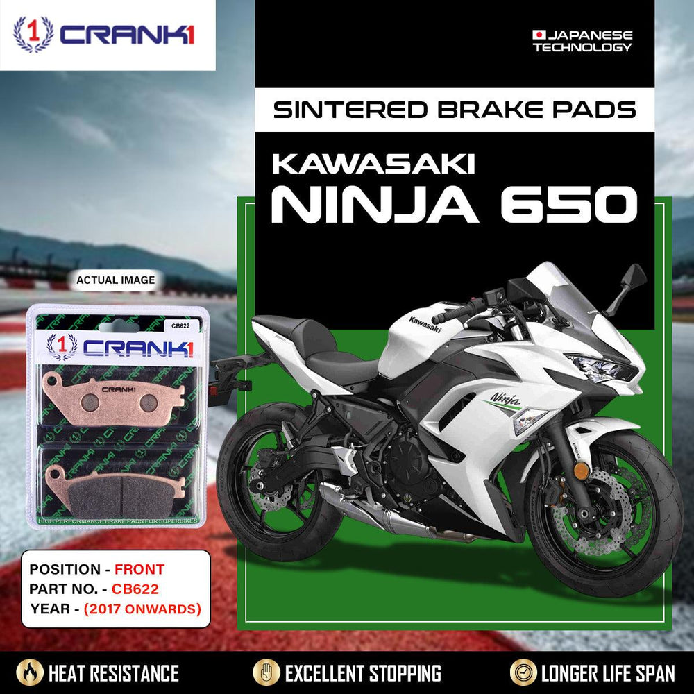 Sintered  Brake Pads For Kawasaki Ninja 650 (2017 Onwards) - Front - CB622 - 2 Sets