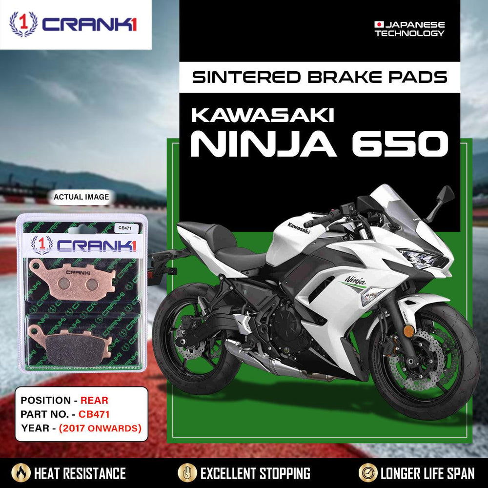 Sintered Brake Pads For Kawasaki Ninja 650 (2017 Onwards) - Rear - CB471