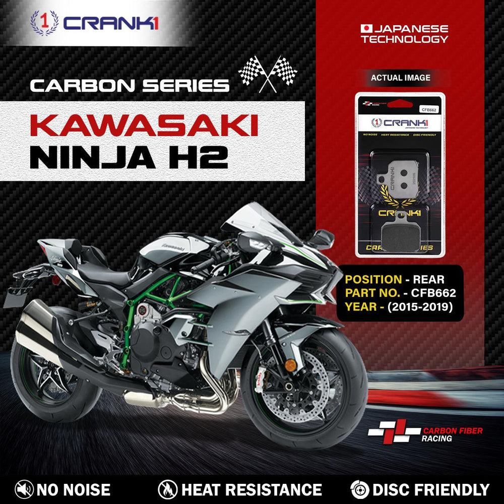 Carbon Brake Pads For Kawasaki Ninja H2 (2015-2019) - Rear - CFB662