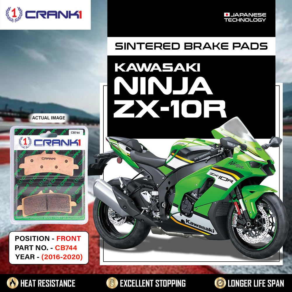 Sintered Brake Pads For Kawasaki Ninja ZX-10R (2016-2020) - Front - CB744 - 2 Sets