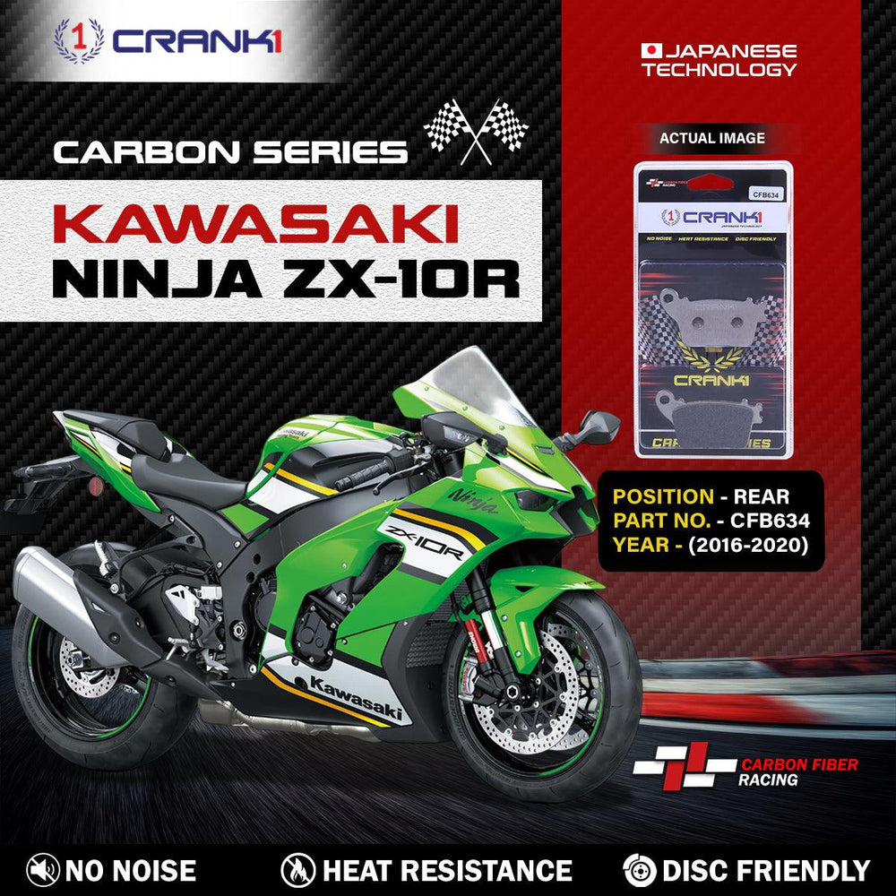 Carbon Brake Pads For Kawasaki Ninja ZX-10R (2016-2020) - Rear - CFB634