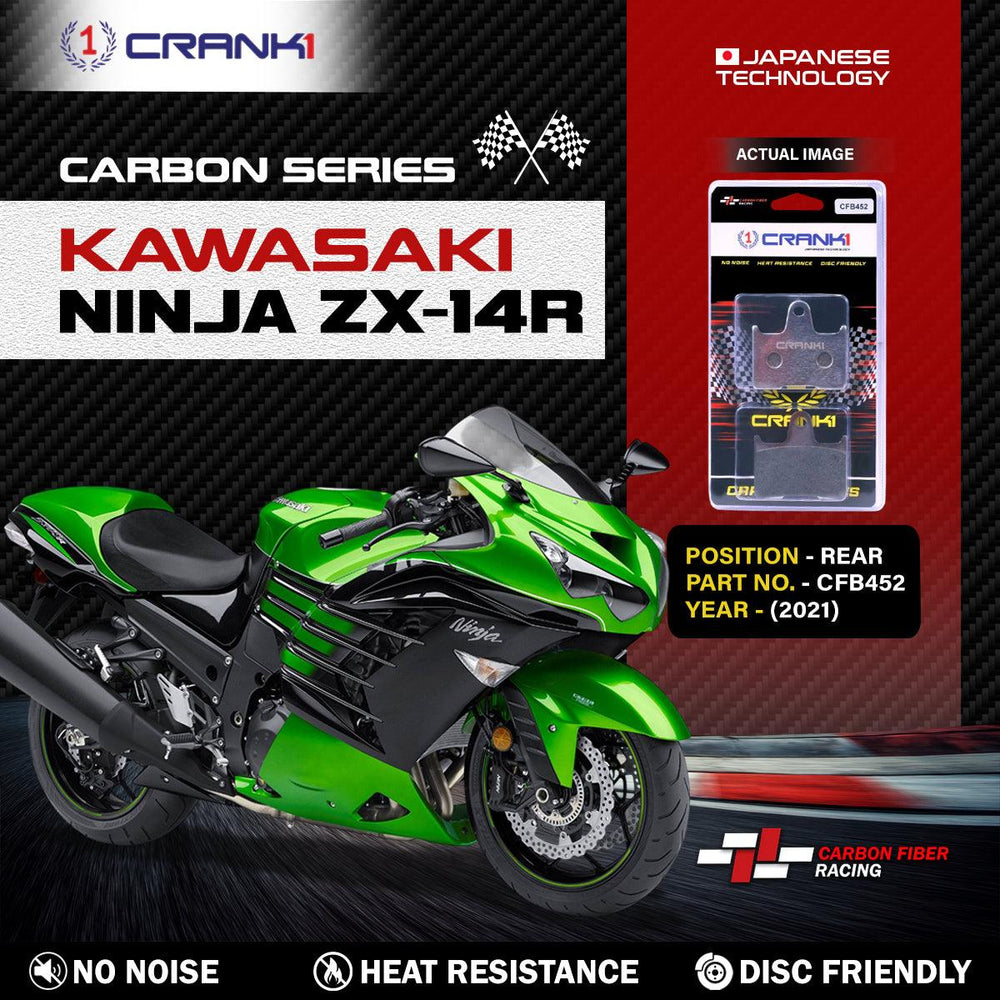 Carbon Brake Pads For Kawasaki Ninja ZX-14R (2021) - Rear - CFB452